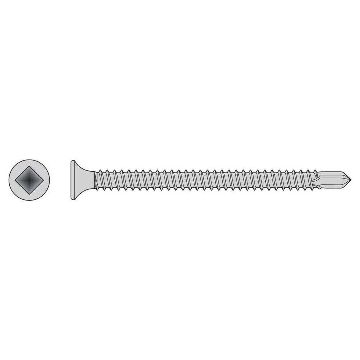 Simpson Strong-Tie F08T162BDC (#8 x 1-5/8" #2) Self-Drilling Bugle-Head Screw Type 410 Stainless Steel (100 Pack)