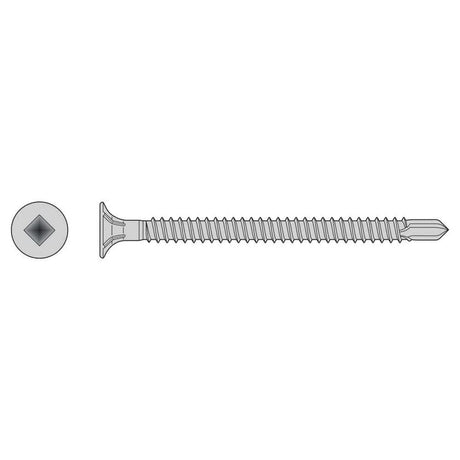 Simpson Strong-Tie F08T162WDC (#8 x 1-5/8" #2 Square Drive) Self-Drilling Fiber-Cement Screw, Type 410 (100 Pack)