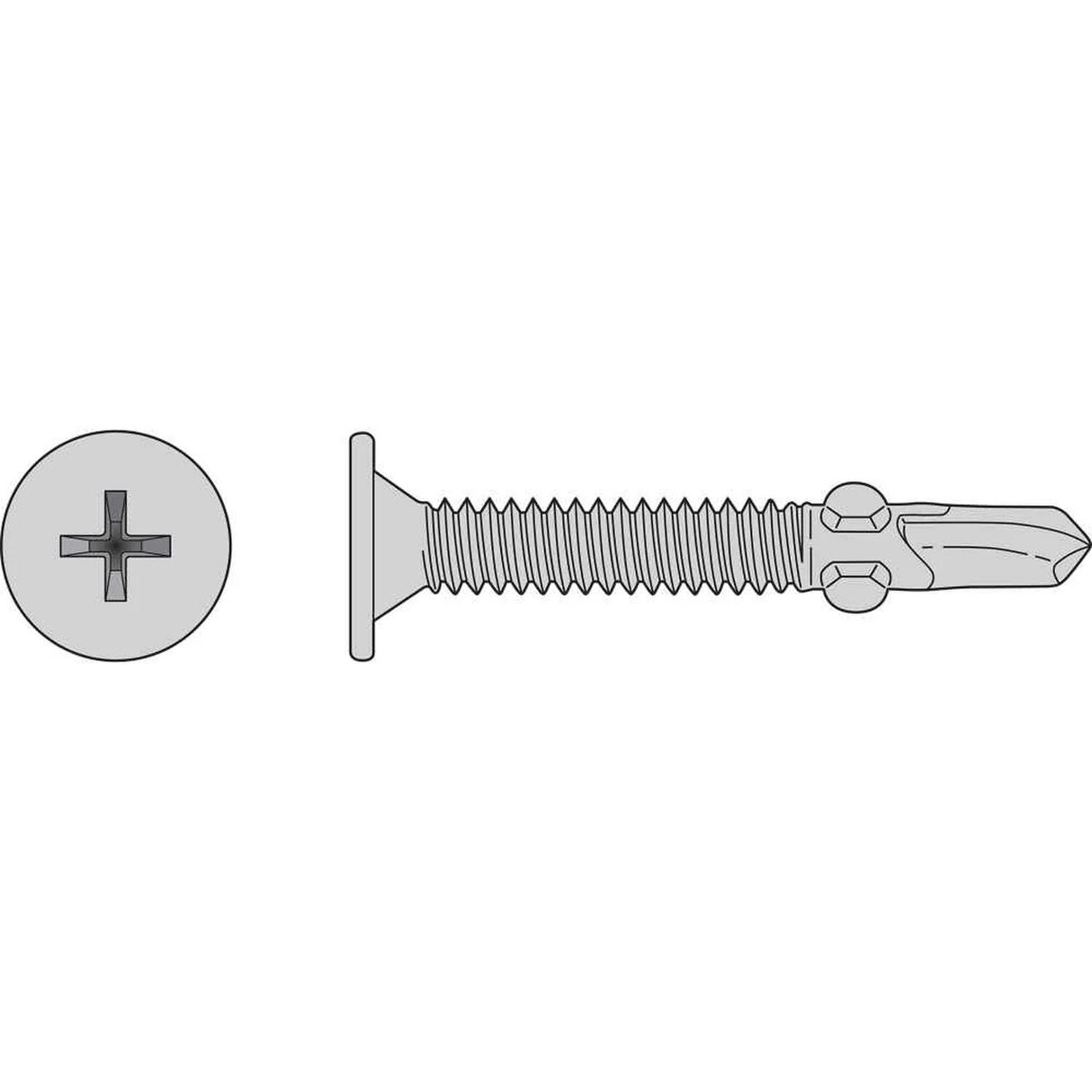 Simpson Strong-Tie F10C144WDB Self-Drilling Wafer-Head Screw with Wings (4500 Pack)