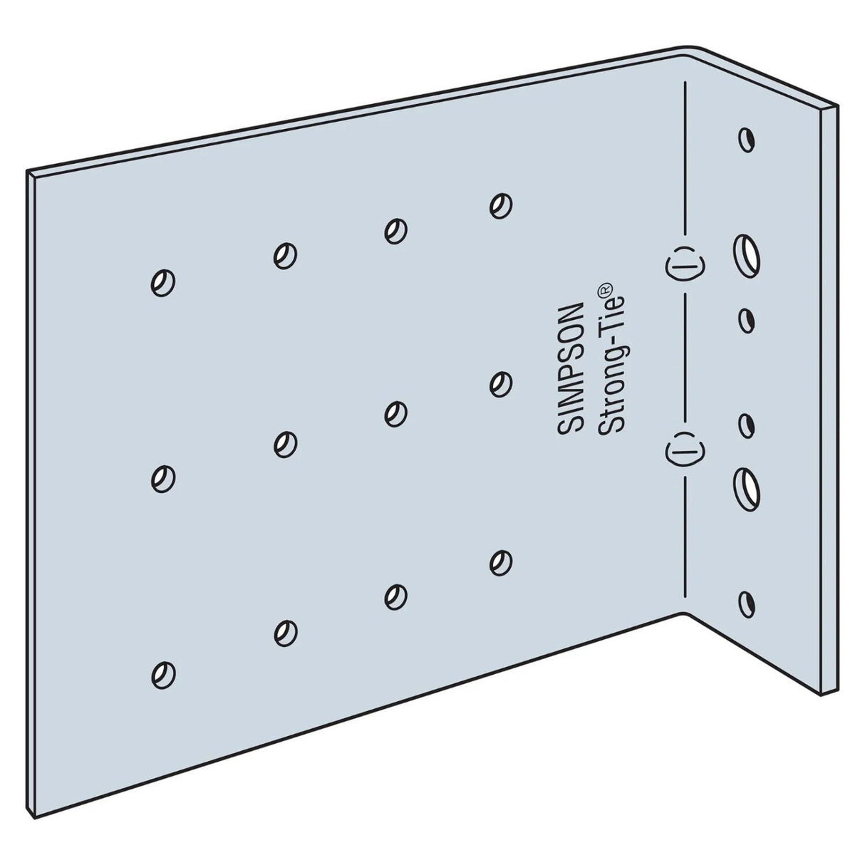 Simpson Strong-Tie FC62-5/118-R25 (2" x 6" x 5") Fixed-Clip Connector for Bypass Framing (25 Pack)