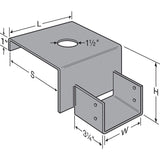 Simpson GH68-8 Strong-Tie Top-Flange Hanger for 6x8 Girder on 8-in Foundation Wall - 2