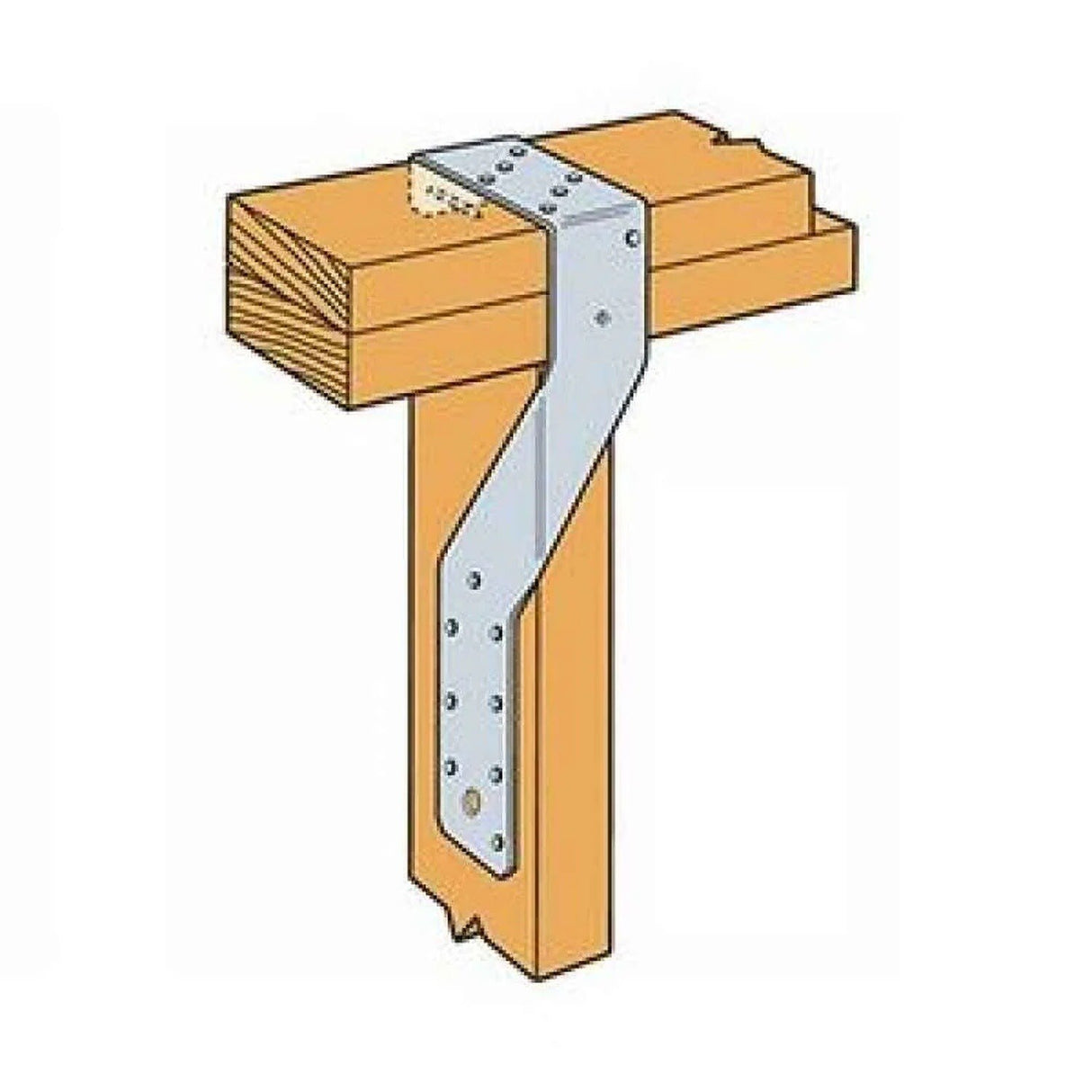 Simpson H6 Strong-Tie Hurricane Tie 16-Gauge Galvanized for Wind and Seismic Forces - 4