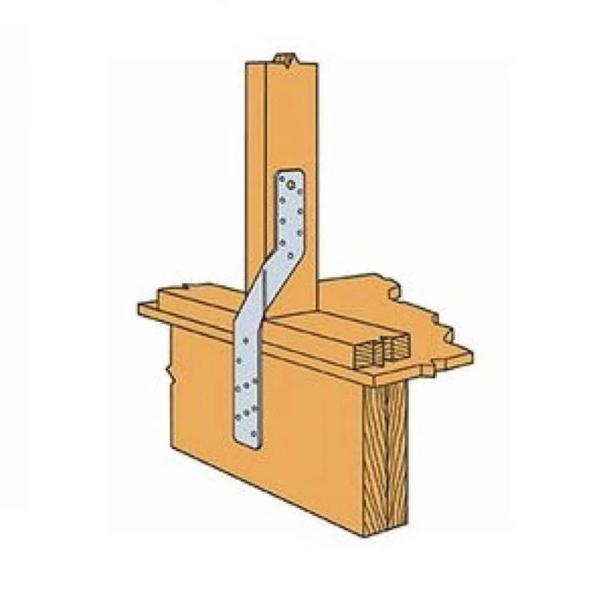 Simpson H6 Strong-Tie Hurricane Tie 16-Gauge Galvanized for Wind and Seismic Forces - 5