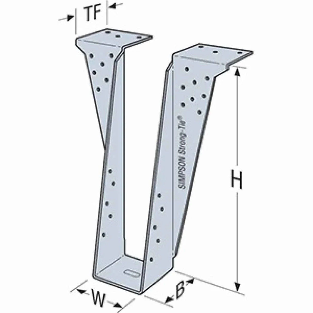 Simpson Strong-Tie HB3.56/11.88 (3-1/2" x 11-7/8") Top Flange I-Joist Hanger - G90 Galvanized - 3