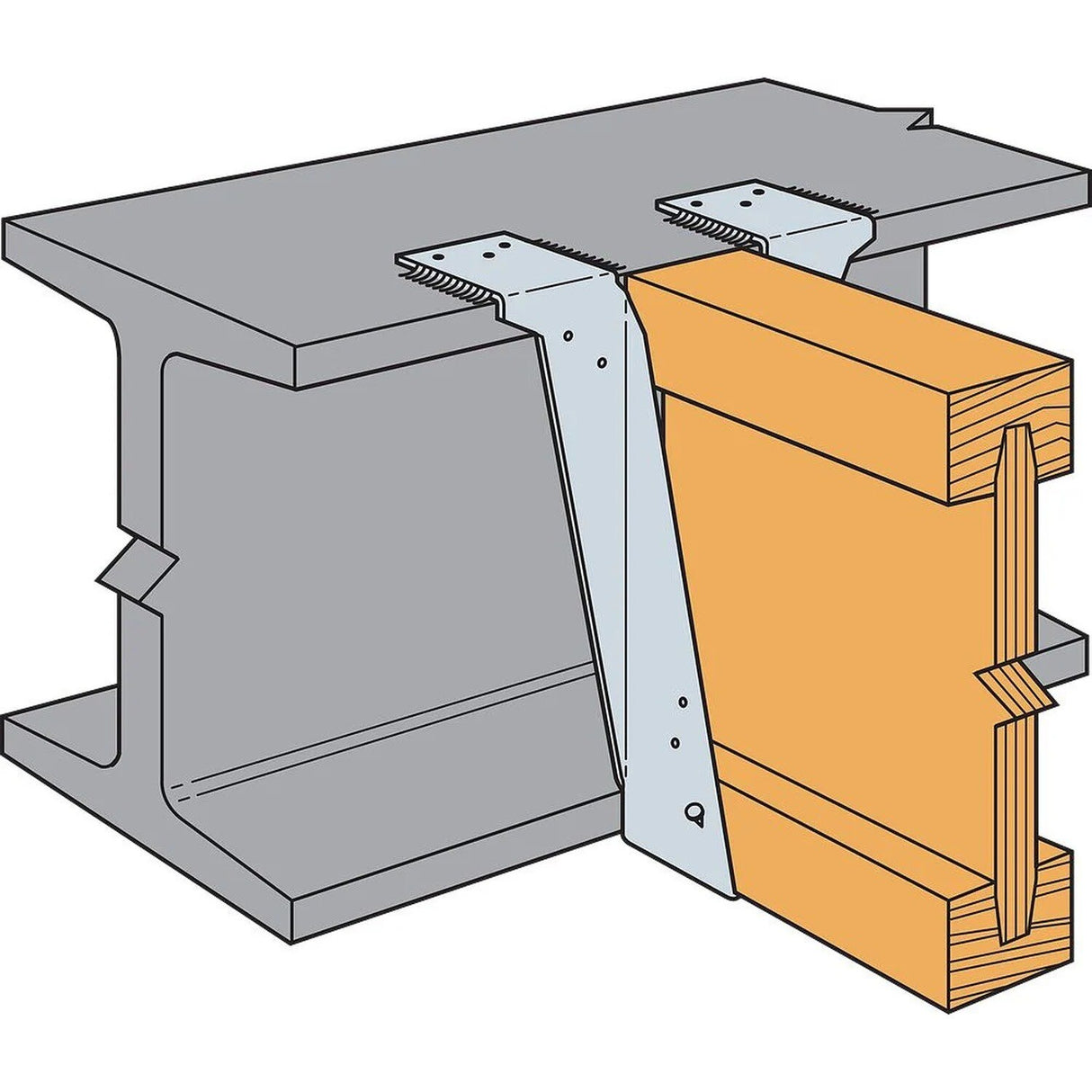 Simpson Strong-Tie HB3.56/11.88 (3-1/2" x 11-7/8") Top Flange I-Joist Hanger - G90 Galvanized - 5