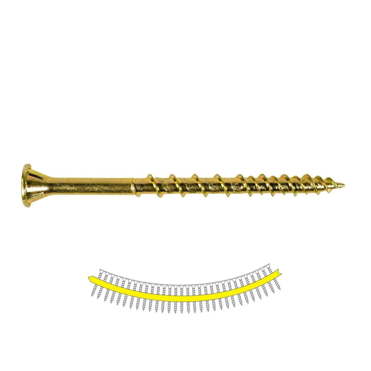 Simpson Strong-Tie HCKWSV212S Strong-Drive (#9 x 2-1/2") T25 Subfloor Collated Screw - Yellow-Zinc (750 Pack)