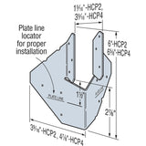 Simpson Strong-Tie HCP4Z (6-5/8" x 4x") 18 Gauge Hip Corner Plate - ZMAX Finish - 3