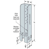 Simpson Strong-Tie HDQ8-SDS3 (14") Quick-Install Holdown - G90 Galvanized - 2