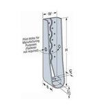 Simpson Strong-Tie HDU2-SDS2.5HDG (8-11/16") 14Ga Predeflected Holdown with Screws - Hot Dip Galvanized - 3