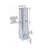 Simpson Strong-Tie HDU4-SDS2.5 (10-15/16") 14Ga Predeflected Holdown with Screws - G90 Galvanized - 4
