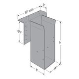 Simpson Strong-Tie HGLTV3.512 (3-1/2" x 12") Heavy Top-Flange I-Joist Hanger for Engineered Lumber - High-Capacity Structural Connector - 2