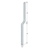 Simpson Strong-Tie HTS30C-REV (30") 14 Gauge Heavy Twist Strap Reverse Bend G90 Galvanized - 2
