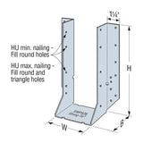 Simpson HU210-2 Strong-Tie Galvanized Face-Mount Joist Hanger for Double 2x10 - 2