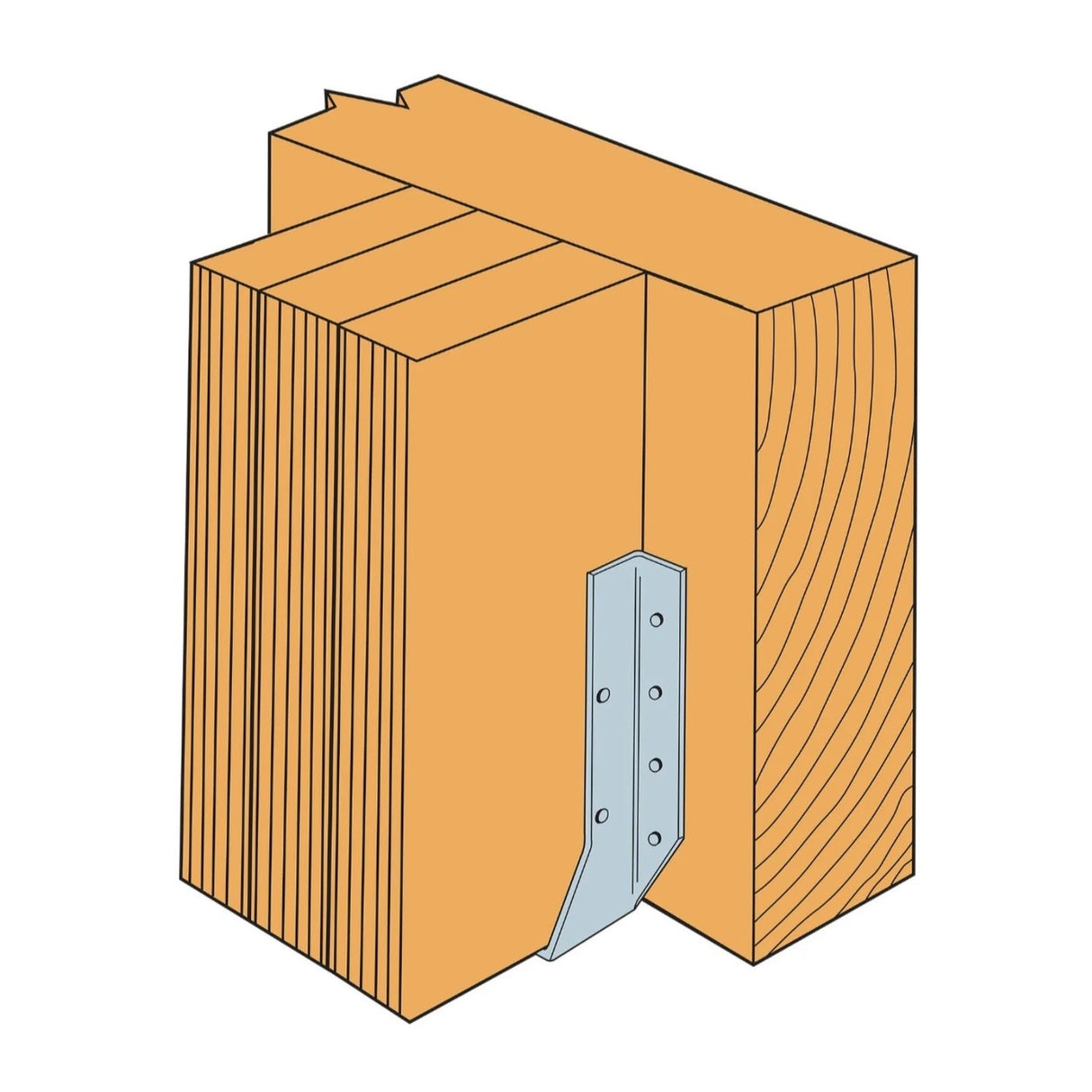 Simpson Strong-Tie HU210-3 (Triple 2" x 10") 14-Gauge Galvanized Face-Mount Joist Hanger for Engineered Wood - 2