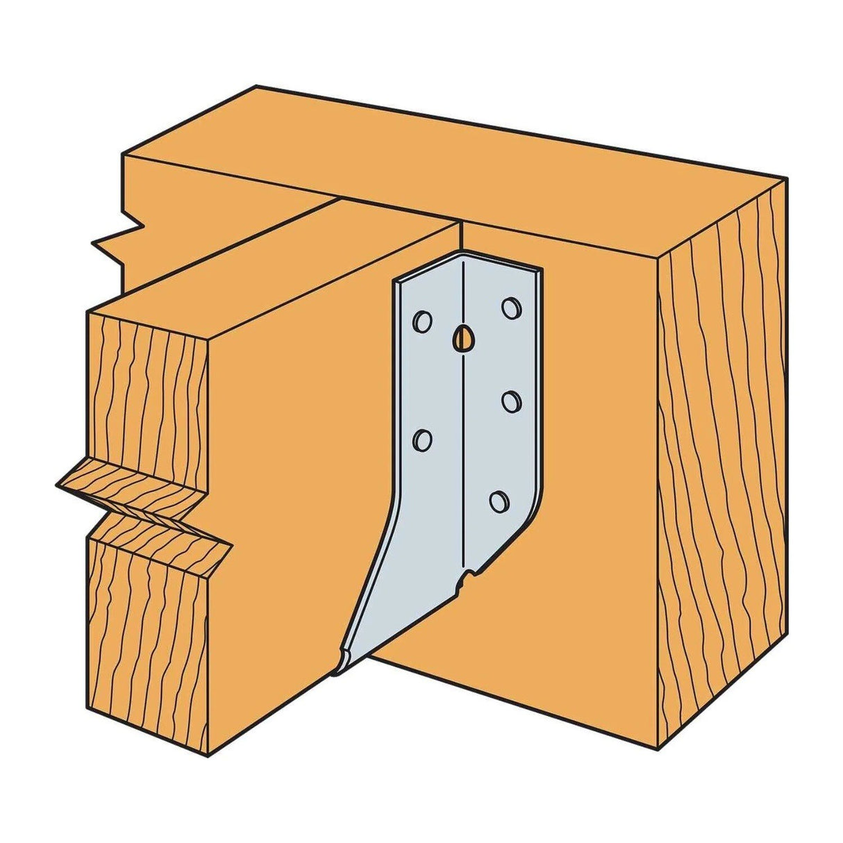 Simpson HU28 Strong-Tie Galvanized Face-Mount Joist Hanger for 2x8 - 3