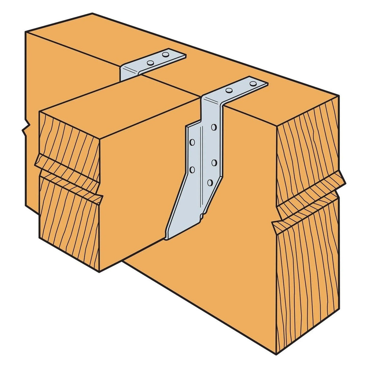 Simpson HU44TF Strong-Tie Galvanized Top-Flange Joist Hanger for 4x4 - 2