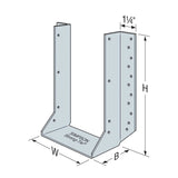 Simpson Strong-Tie HU5.125/16 (2-1/2" x 13-7/8") 14-Gauge Galvanized Heavy Face-Mount Joist Hanger - 2