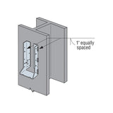 Simpson Strong-Tie HUC210-2 (Double 2" x 10") 14Ga Heavy-Duty Galvanized Concealed-Flange Face-Mount Joist Hanger - 6
