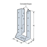 Simpson Strong-Tie HUC410Z (8-3/8") 14Ga Heavy-Duty Concealed-Flange Face-Mount Joist Hanger - ZMAX Finish - 2
