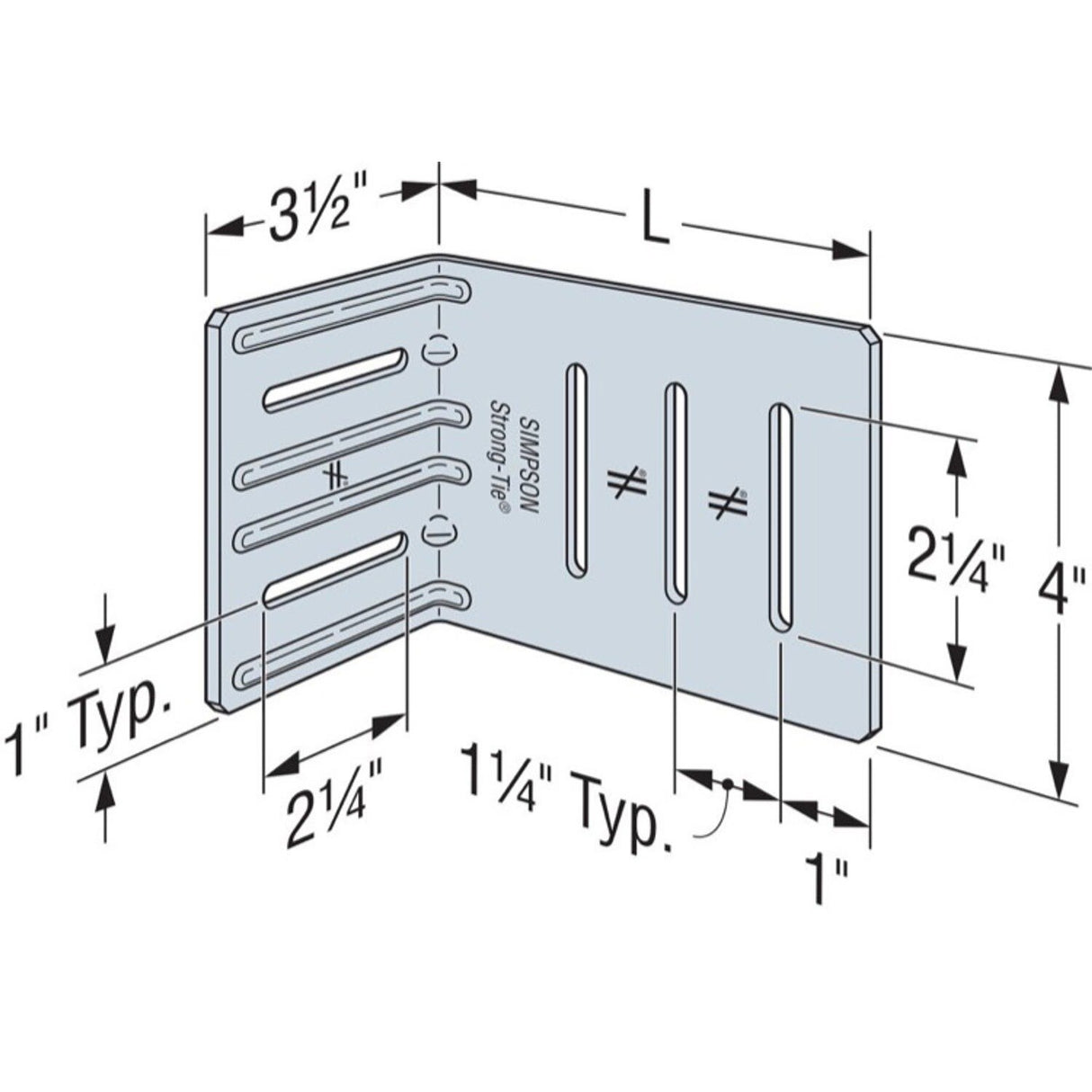 Simpson IDCB45.5-KT25 Strong-Tie Simpson Drift Clip Kit for Bypass Framing with Screws (25 Pack) - 2