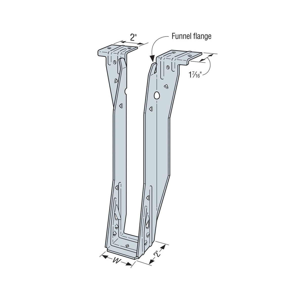 Simpson ITS2.37/11.88 Strong-Tie Galvanized Top-Flange Joist Hanger for Engineered Wood - 3