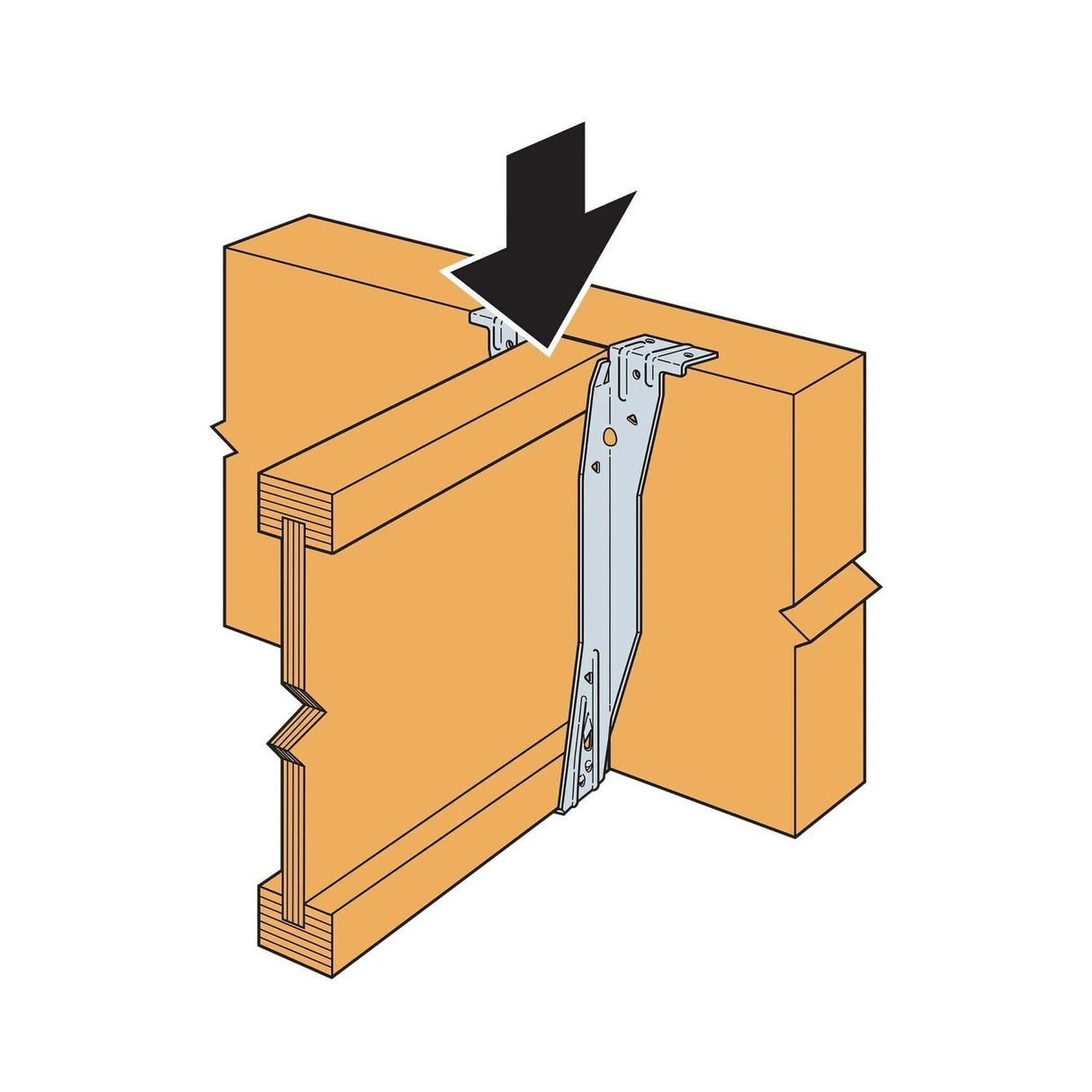 Simpson Strong-Tie ITS2.37/16 (2-5/16" x 16") Galvanized Top-Flange Joist Hanger for Engineered Wood - 7