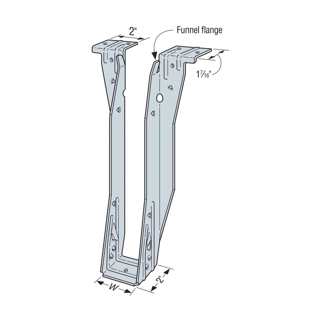 Simpson Strong-Tie ITS3.56/16 (3-1/2" x 16") Top Flange I-Joist Hanger - G90 Galvanized - 2