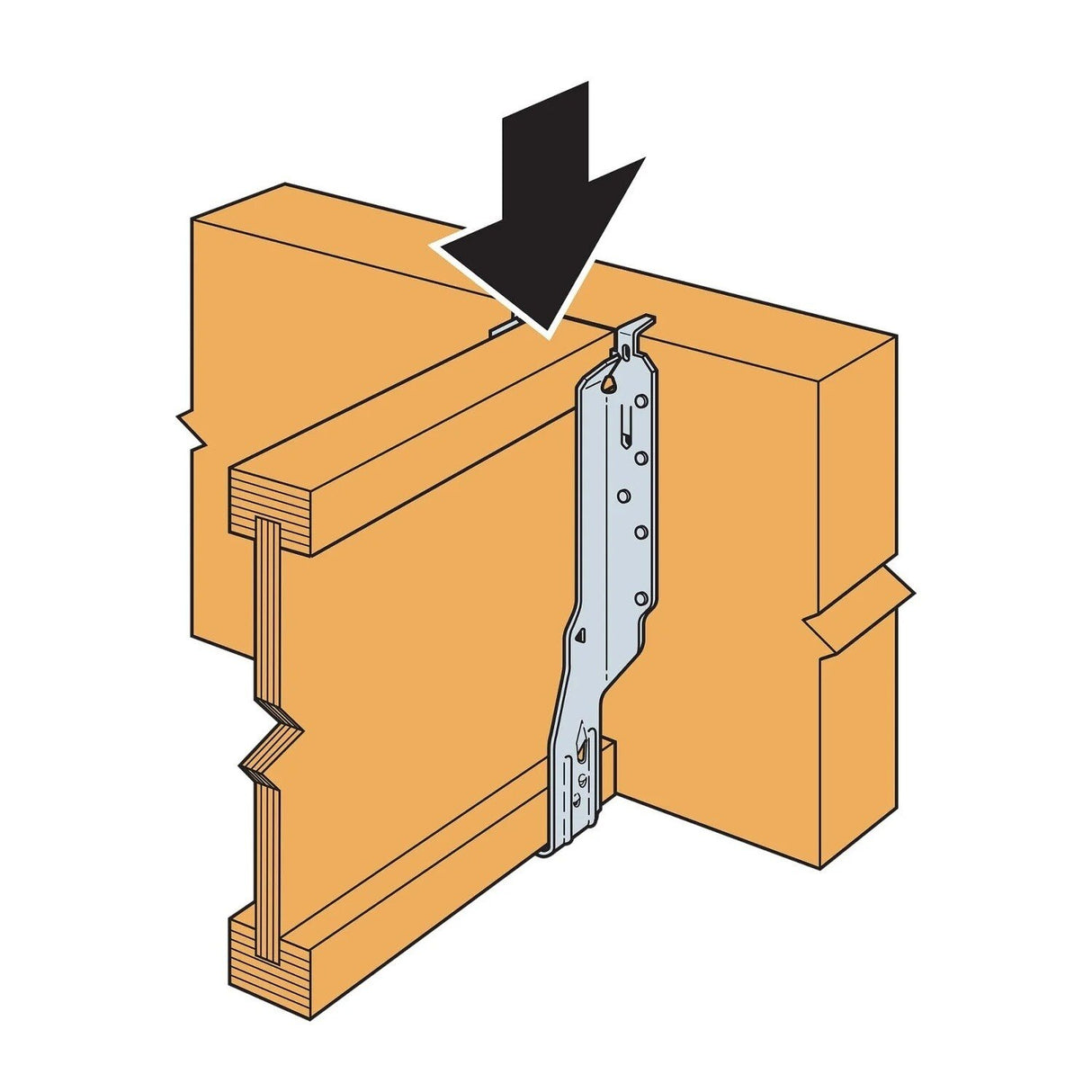 Simpson Strong-Tie IUS3.56/14 (3-1/2" x 14") Galvanized Face-Mount Joist Hanger for Engineered Wood - 5
