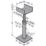 Simpson Strong-Tie J1318 (13-18 in) Jack Pier, 12 Gauge Plates - 4