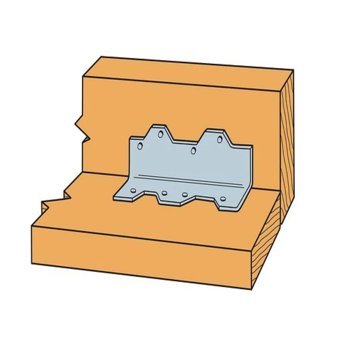 Simpson L70 Strong-Tie Reinforcing L Angle 7" 16-Gauge Galvanized - 3