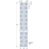 Simpson Strong-Tie LDSS48 (3-3/4" x 47-1/2") Light Diaphragm Spline Strap G90 Galvanized - 2