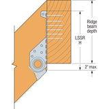 Simpson Strong-Tie LSSR410Z (3-1/2") 18Ga Light Slopeable/Skewable Rafter Hanger for 4x - 4