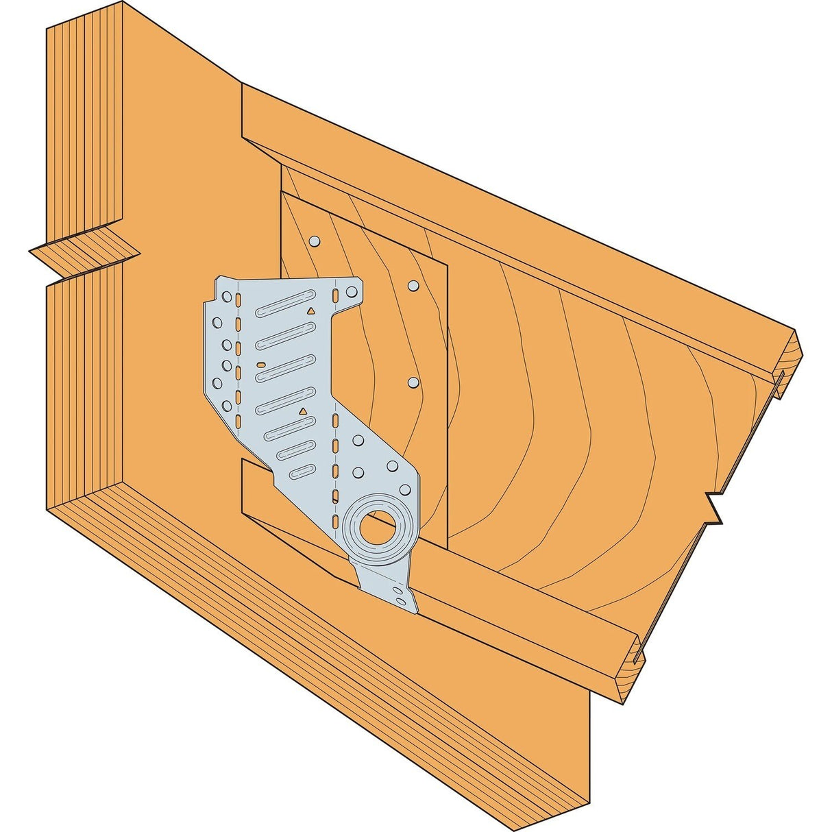 Simpson Strong-Tie LSSR410Z (3-1/2") 18Ga Light Slopeable/Skewable Rafter Hanger for 4x - 6