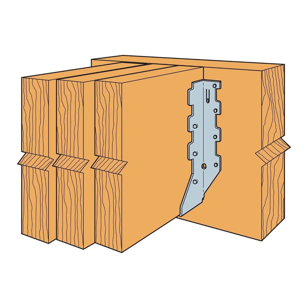 Simpson Strong-Tie LUS210-3 (Triple 2" x 10") Galvanized Face-Mount Joist Hanger - 2