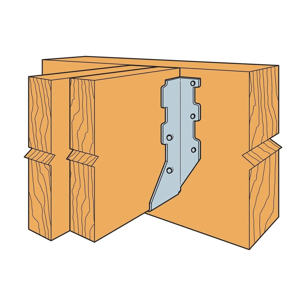 Simpson Strong-Tie LUS414 (4" x 14") Galvanized Face-Mount Joist Hanger - 3