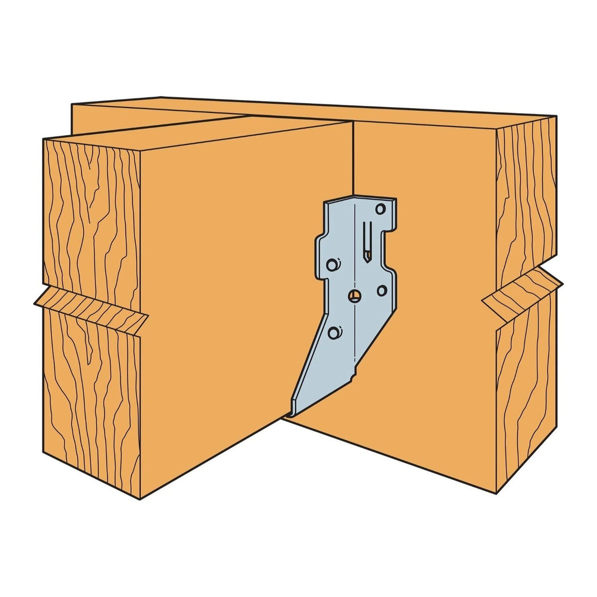 Simpson LUS46 Strong-Tie Galvanized Face-Mount Joist Hanger for 4x6 - 3