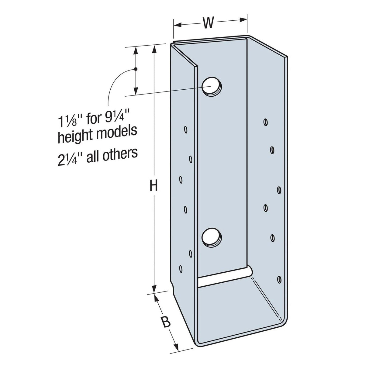 Simpson MBHU3.56/9.25SSKT Strong-Tie Stainless-Steel Masonry Beam Hanger with Screws/Anchors for Wood-to-Masonry Connections - 2