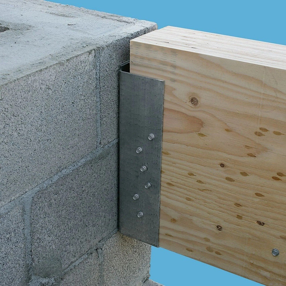 Simpson MBHU3.56/9.25SSKT Strong-Tie Stainless-Steel Masonry Beam Hanger with Screws/Anchors for Wood-to-Masonry Connections - 4