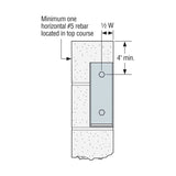 Simpson MBHU5.50/11.25KT Strong-Tie Galvanized Masonry Beam Hanger with Screws/Anchors for 5-1/2" x 11-1/4" Beams - 7