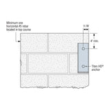 Simpson MBHU5.50/11.25KT Strong-Tie Galvanized Masonry Beam Hanger with Screws/Anchors for 5-1/2" x 11-1/4" Beams - 8