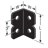 Simpson Strong-Tie OHA36 (3" x 6") Black Powder-Coated Ornamental Heavy Angle - 2