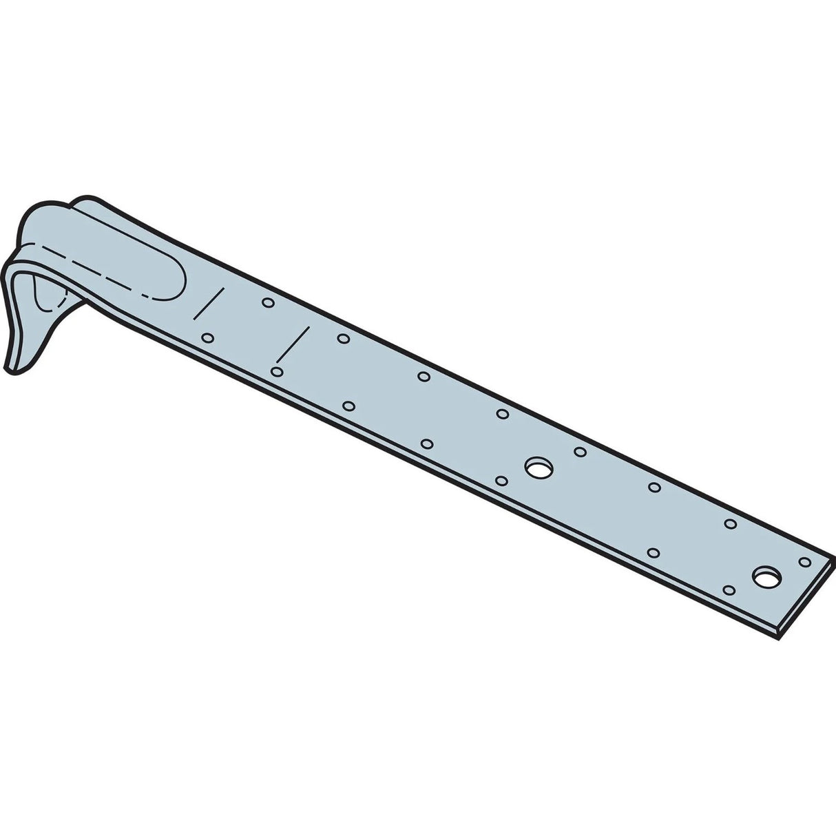 Simpson Strong-Tie PA18 (18-1/2 in.) 12 Gauge Purlin Anchor and Strap-Tie Holdown, G90 Galvanized - 2