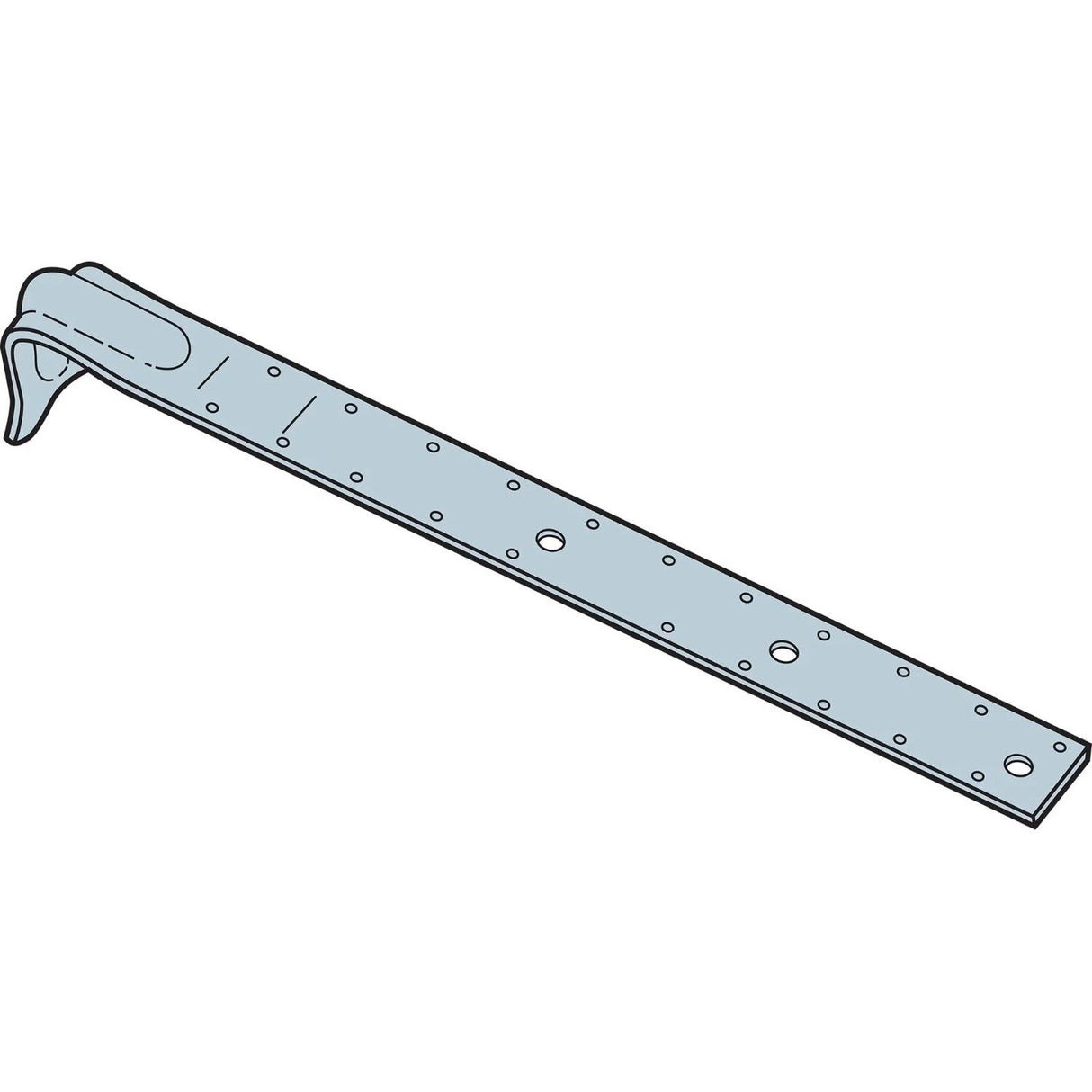 Simpson Strong-Tie PA23Z (23-3/4 in.) 12 Gauge Purlin Anchor and Strap-Tie Holdown, ZMAX Finish - 2