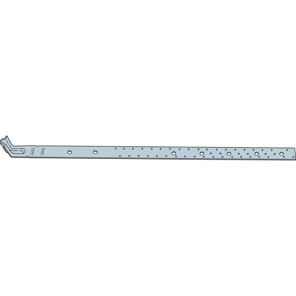 Simpson Strong-Tie PA68 (70 in.) 12 Gauge Purlin Anchor and Strap-Tie Holdown, G90 Galvanized - 2