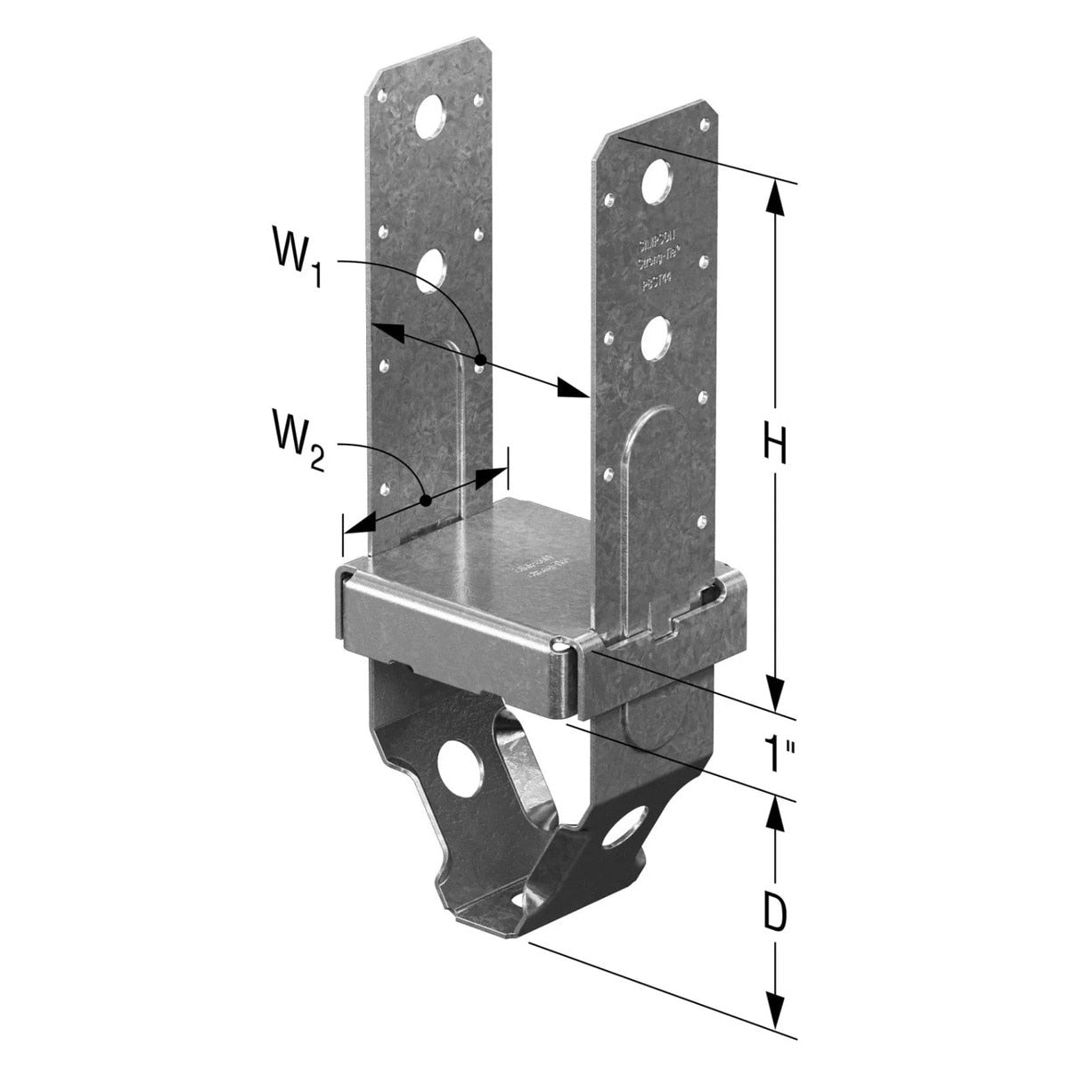 Simpson Strong-Tie PBST44Z 4x4 Post Base Standoff ZMAX Finish - 3