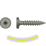 Simpson Strong-Tie PCQ112BS1012 (#10 x 1-1/2", 12 TPI) Standing-Seam-Roofing Panel Clip Collated Screw, Pancake Head (1500 Pack)