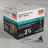 Simpson Strong-Tie PDPAWL-287MG (2-7/8", 0.157" Shank, 0.300" Head) Mechanically Galvanized Powder-Actuated Pin with Washer (100 Pack) - 2