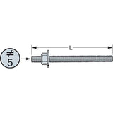 Simpson Strong-Tie RFB#5X10HDG (5/8 in. x 10 in.) Hot-Dip Galvanized Retrofit Bolt - 2