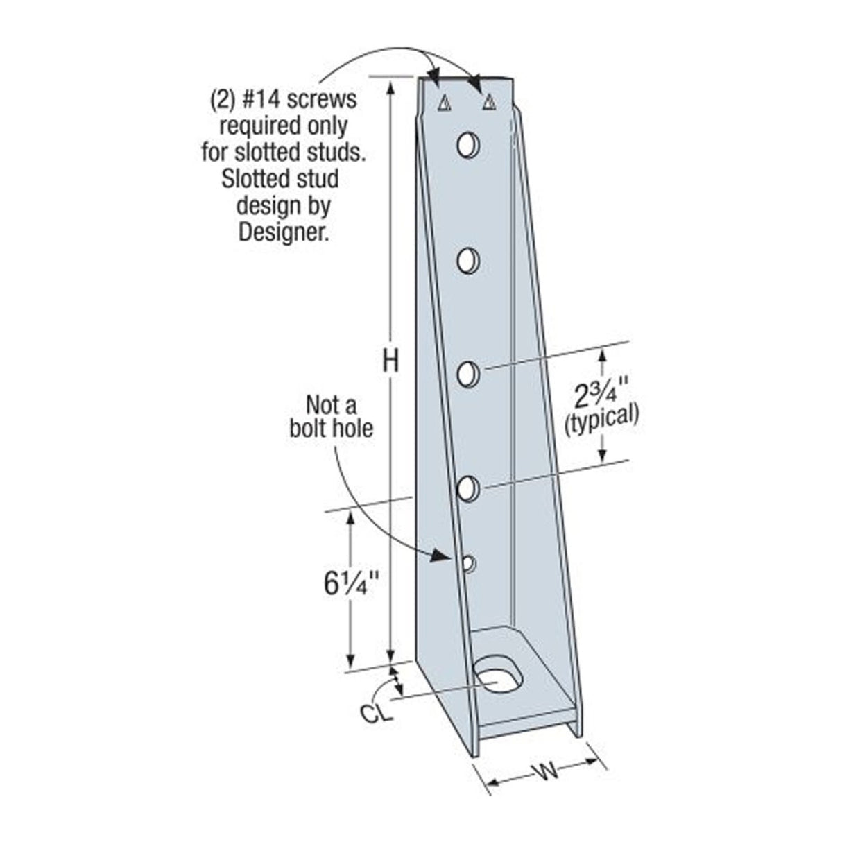 Simpson S/HD15B Strong-Tie High-Load Steel Holdown for Shearwall and Lateral Applications - 2