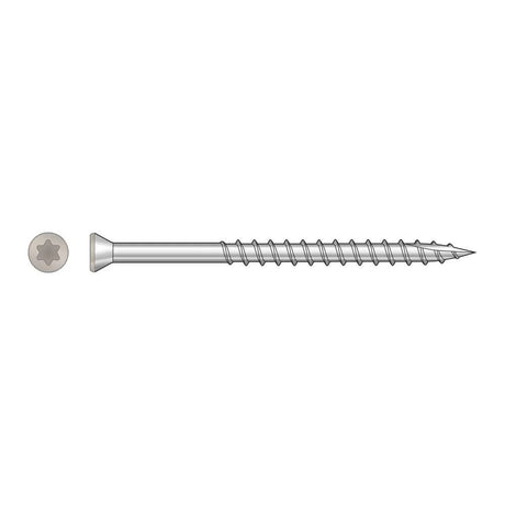 Simpson Strong-Tie S07225FTBGR01 (#7 x 2-1/4") Trim-Head Screw 6-Lobe Drive T-15 Type 305 Gray 01 (1750 Pack)